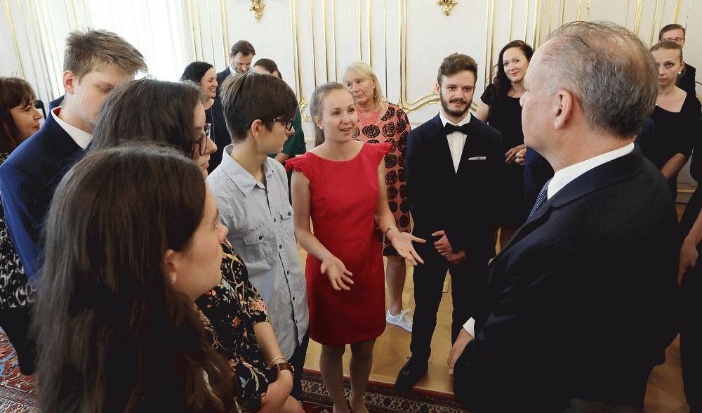 Prezident Andrej Kiska prijal finalistov OĽP - Obrázok 1