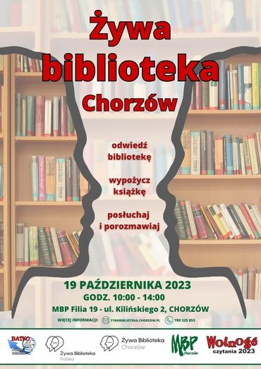 Plakat akcji "Żywa Biblioteka".