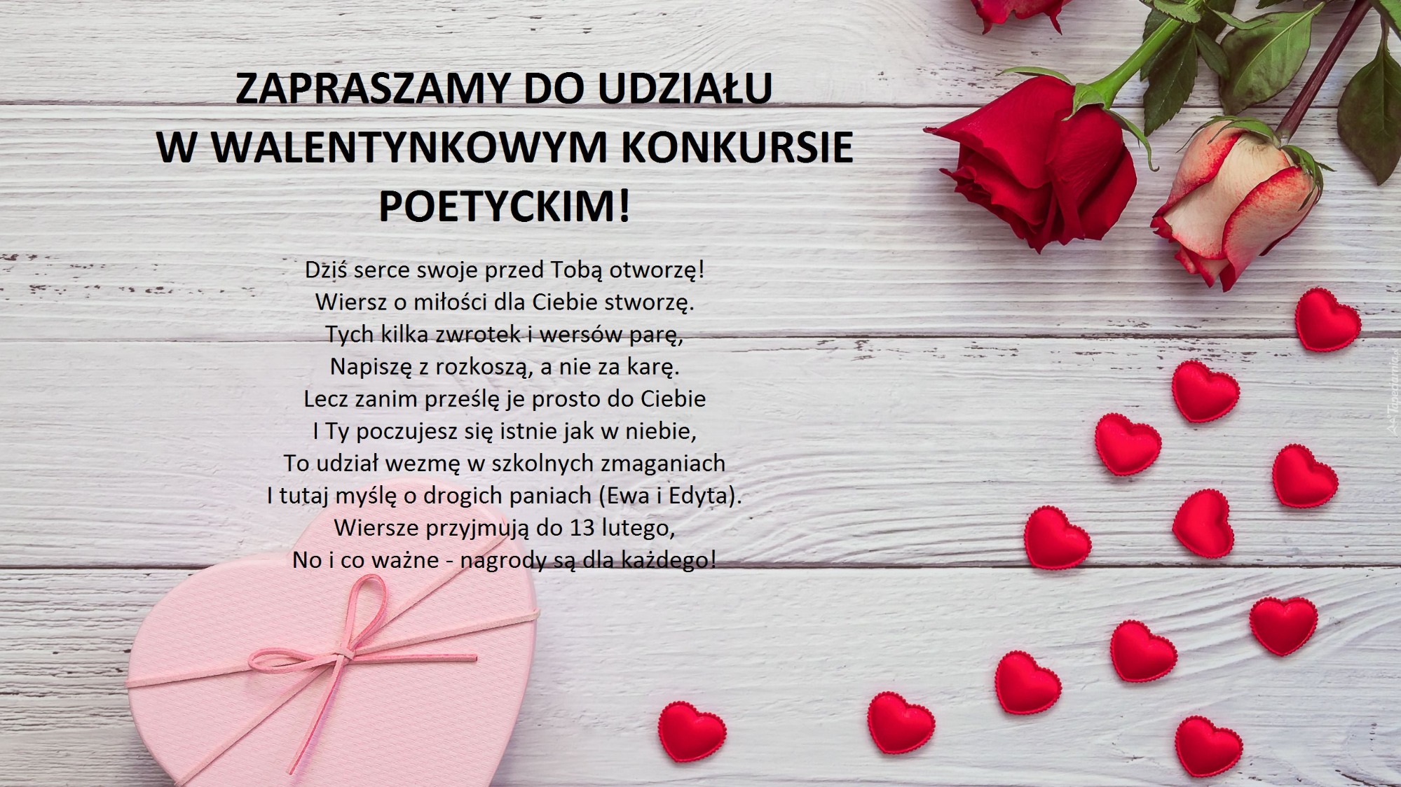 Walentynkowy Konkurs Samorządu Uczniowskiego - Obrazek 1