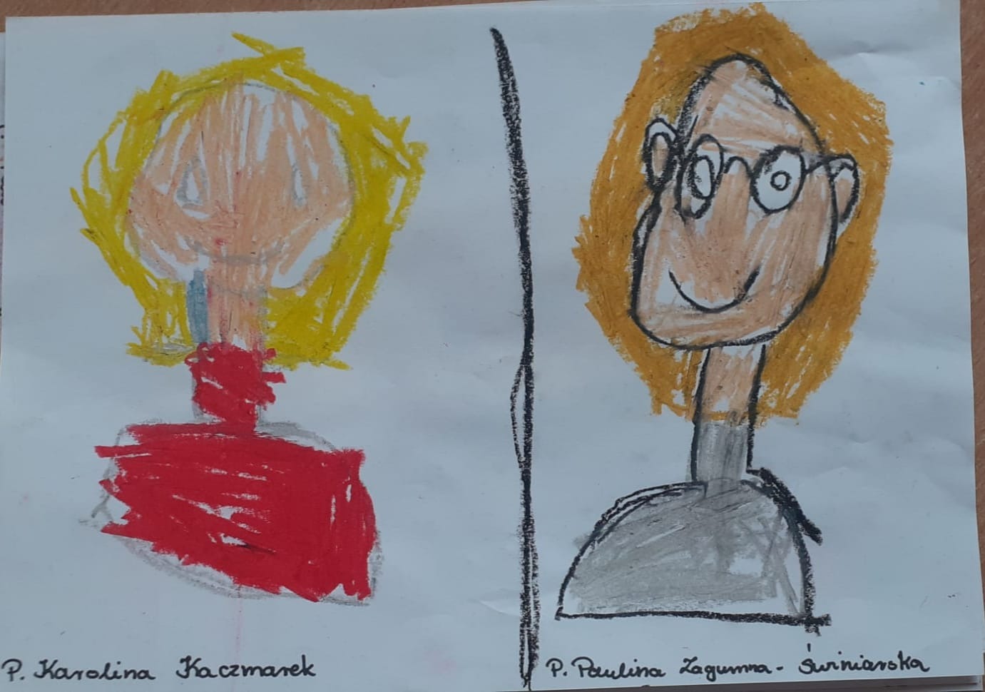 Galeria portretów nauczycieli oczami dzieci ze świetlicy z klasy 2a, 2b i 3a!❤️😊💐 - Obrazek 1