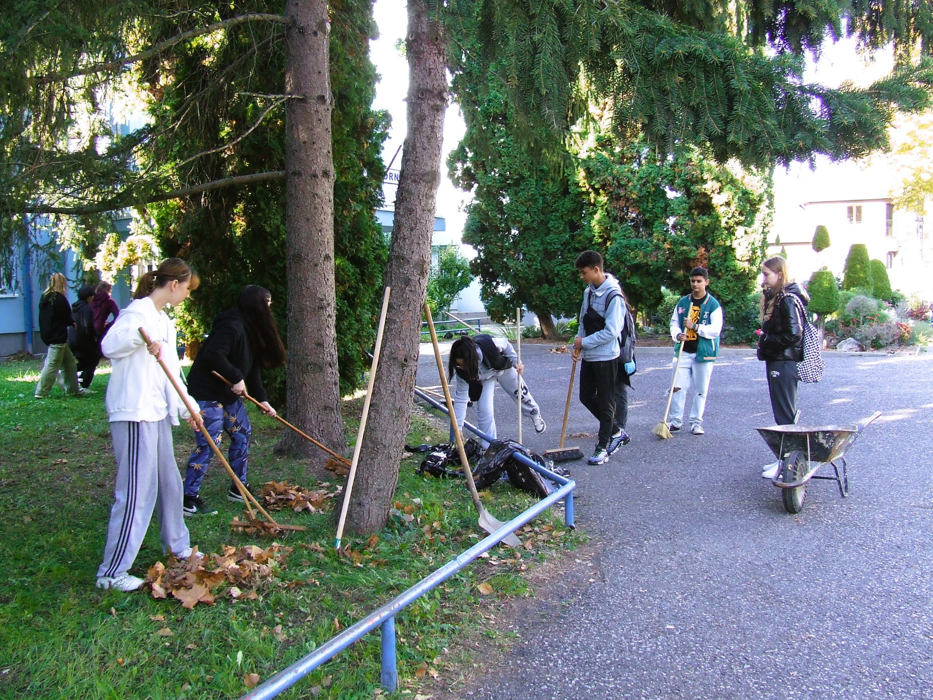 Jesenné čistenie okolia školy - Obrázok 3