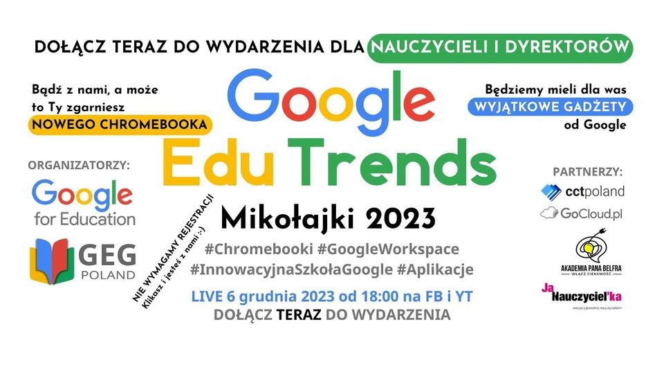 Konferencja Google Edu Trends “Mikołajki 2023”  - Obrazek 1