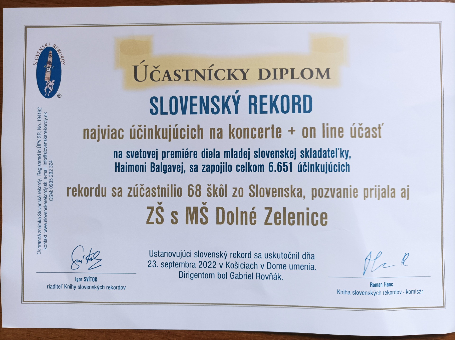 Slovenský rekord - Obrázok 1