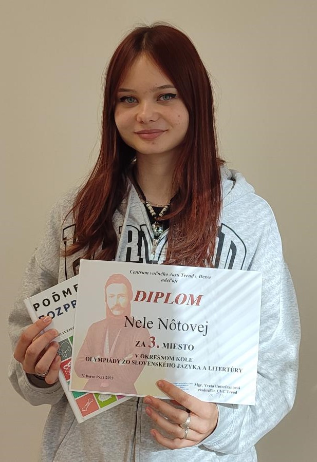 Úspech Nely Nôtovej v  OK  Olympiády zo slovenského jazyka a literatúry  - Obrázok 3