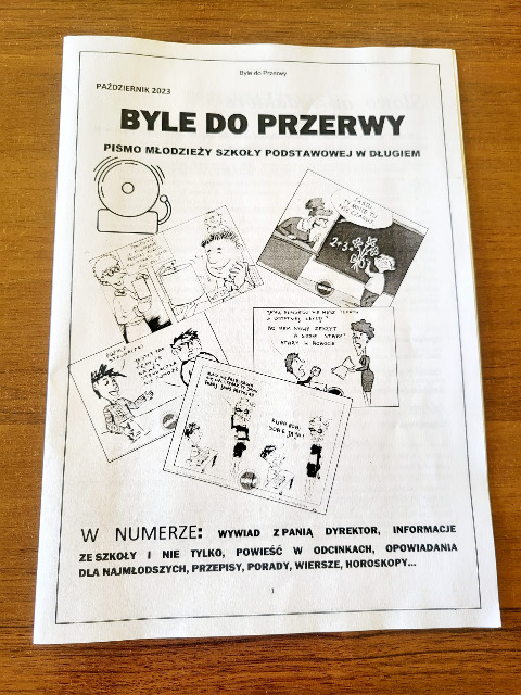 Gazetka szkolna "Byle do przerwy". - Obrazek 1