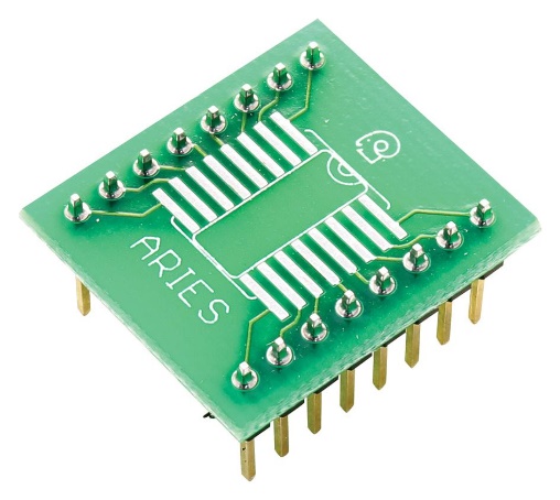 LCQT-SOIC16 - Aries - IC Adapter, 16-SOIC to 16-DIP, 2.54mm Pitch Spacing